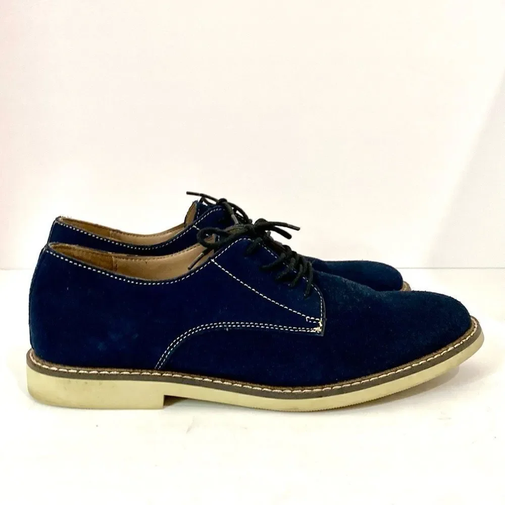 Banana Republic Mens Blue Suede Shoes Owen Lace Up Oxfords